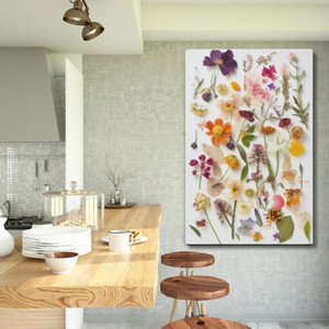 nature imprints flowers canvas