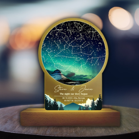 personalized star map acrylic plaque