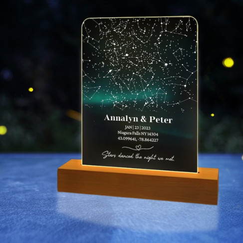 personalized star map acrylic plaque