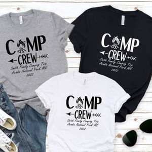 camp crew personalized t-shirts