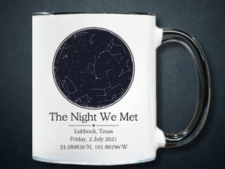 personalized star map mug