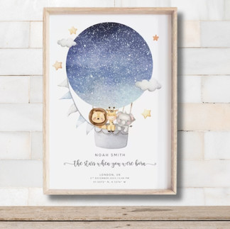 personalized star map canvas