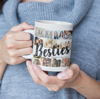 custom besties photo mug