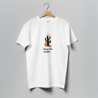 minimalist text t-shirt