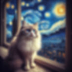 AI Generated Image - a cat sitting in front of a window