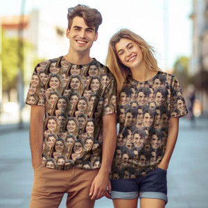 personalized face all over print t-shirt