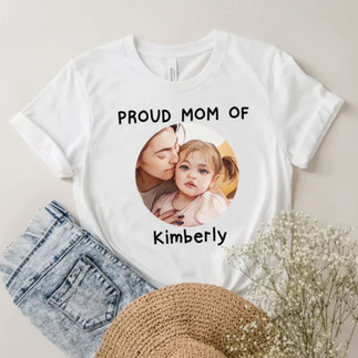 personalized photo mother's day t-shirt