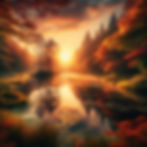 AI Generated Image - landscape with reflective water