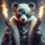 AI Generated Image - A portrait of a cyberpunk panda