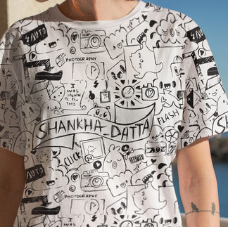 custom doodle artwork t-shirt