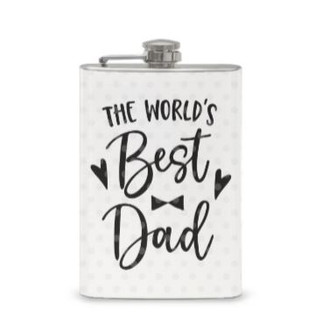 father's day custom top shelf flask