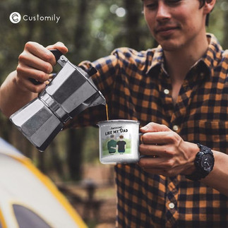 father's day custom camping mug