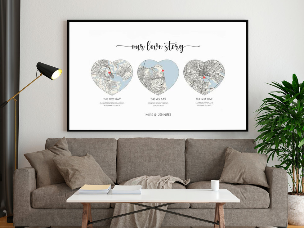 Personalized map canvas