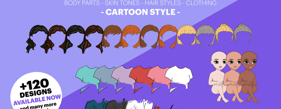 Customily Clipart Collection Female Characters