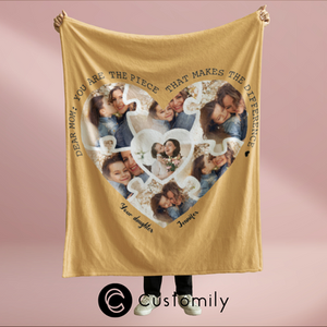 Personalized photo blanket with Customily