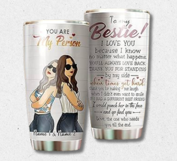 customizable besties tumbler