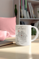 custom mother's day map mug