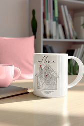 personalized home mom street map mug