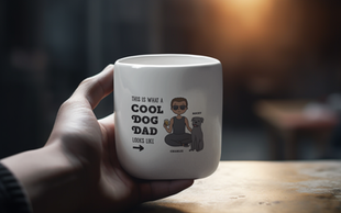 cool dog dad custom clipart mug