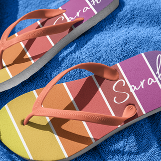 personalized summer flip flops