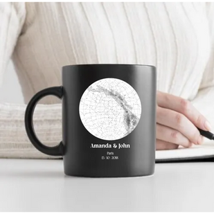 customized star map mug