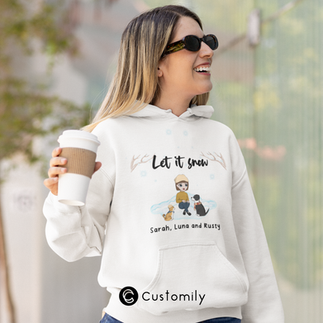 winter personalized hoodie