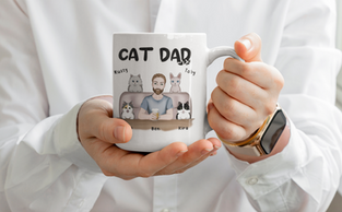 custom cat dad mug