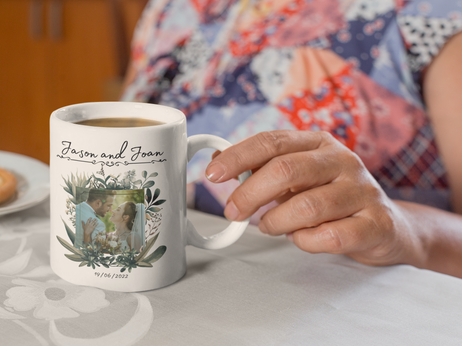 personalized wedding mug with photo