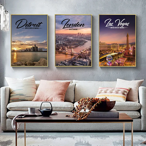 three city canvases