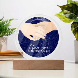 Circle Acrylic Star Map Customily Personalization