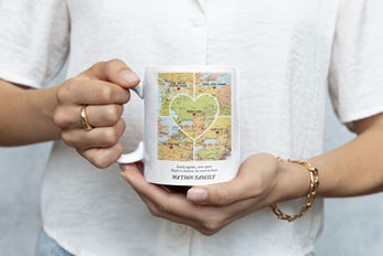 customized map mug