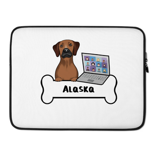 custom dog clipart laptop sleeve