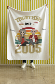 custom vintage couple blanket