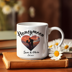 custom homeymoon photo mug