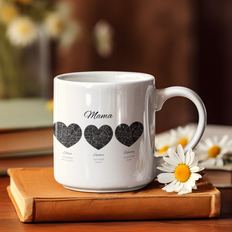 custom heart map mom mug