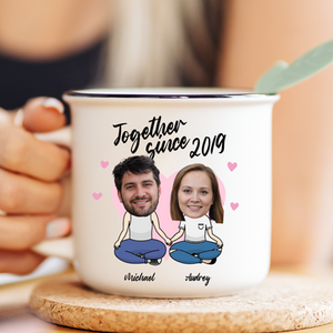 custom couple clipart and photo mug