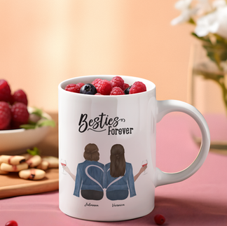 custom besties clipart mug