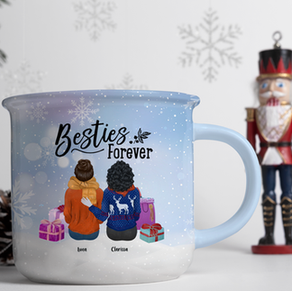 besties custom mug