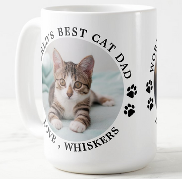 personalized cat picture mug