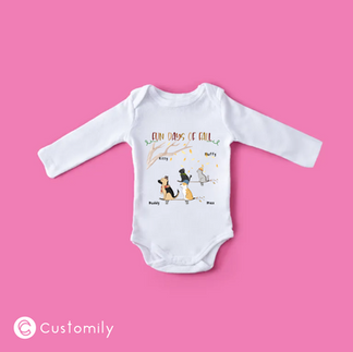 Onesie with fall personalized design