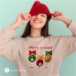 Sweater with personalized christmas design from Customily