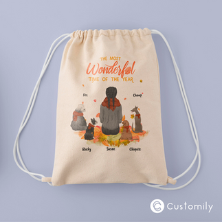 Bag with fall personalized design