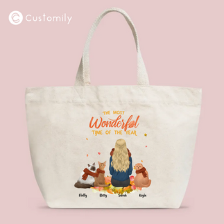 Tote Bag with fall personalized design