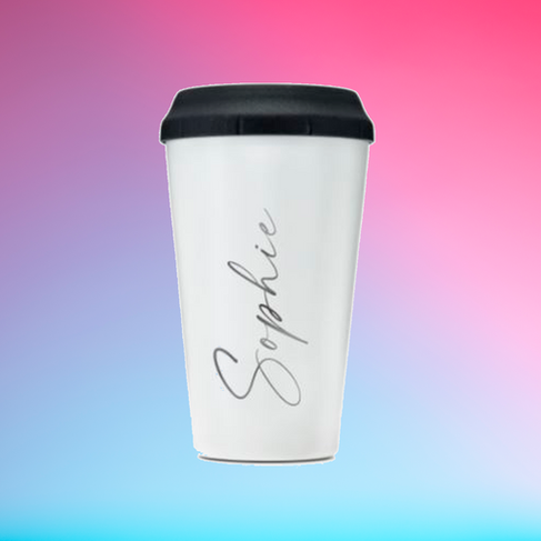 Personalized tumbler made with Customily