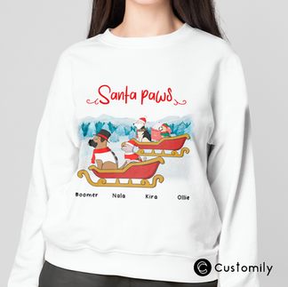 Sweater with personalized christmas design from Customily