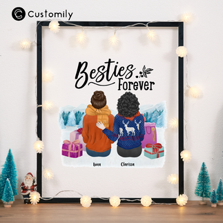 Canvas with personalized christmas design from Customily