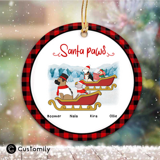 Ornament with personalized christmas design from Customily