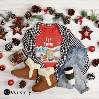 T shirt with personalized christmas design from Customily