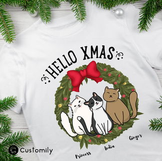 T shirt with personalized christmas design from Customily