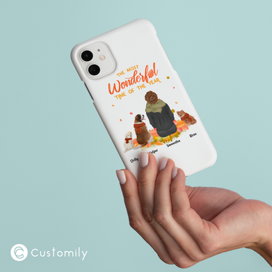 Personalized mobile phone case with clipart